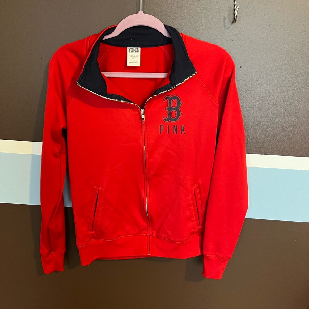 Pink! Red Socks zip up